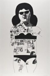 Tattooed Lady (black) by Peter Blake at Lieberman Contemporary