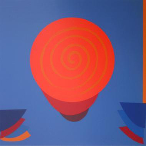 Orange And Blue Space by Terry Frost