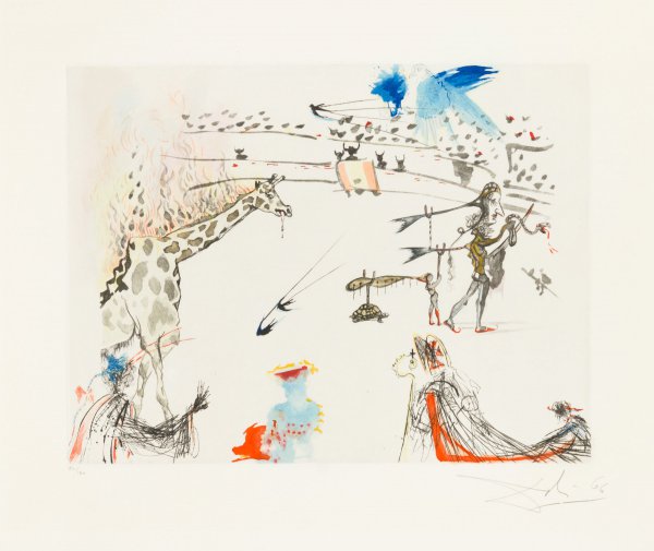 The Giraffe On Fire by Salvador Dalí