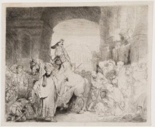 The Triumph Of Mordecai by Harmensz van Rijn Rembrandt at Christopher-Clark Fine Art