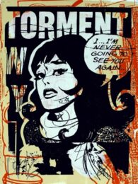Torment In Orange by Faile at Gregg Shienbaum Fine Art