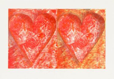 Two Red Hearts by Jim Dine at Christopher-Clark Fine Art