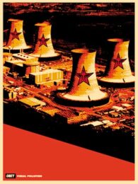 Visual Pollution Smoke Stacks by Shepard Fairey at Gregg Shienbaum Fine Art