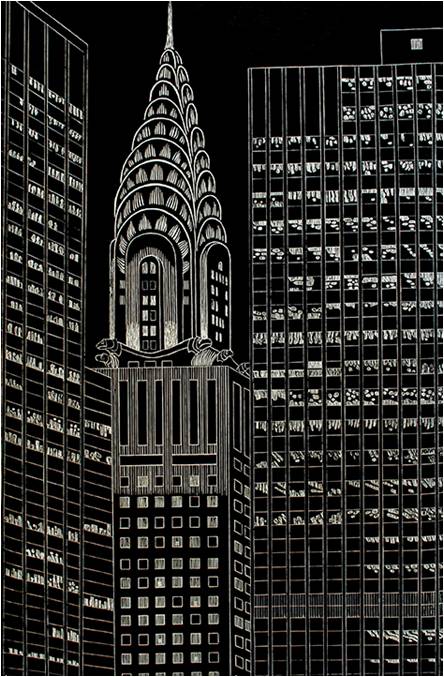 Chrysler Building Flanked By High Rise Buildings, Ii by Yvonne Jacquette