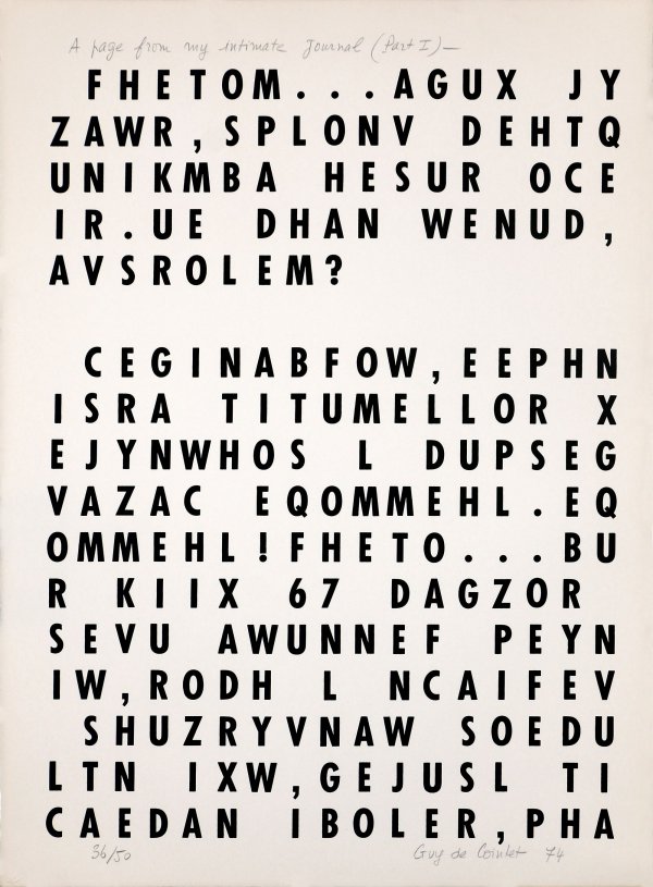 A Page From My Intimate Journal by Guy de Cointet