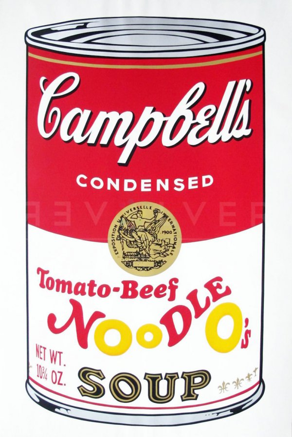 Campbell’s Soup II: Tomato Beef Noodle O’s by Andy Warhol