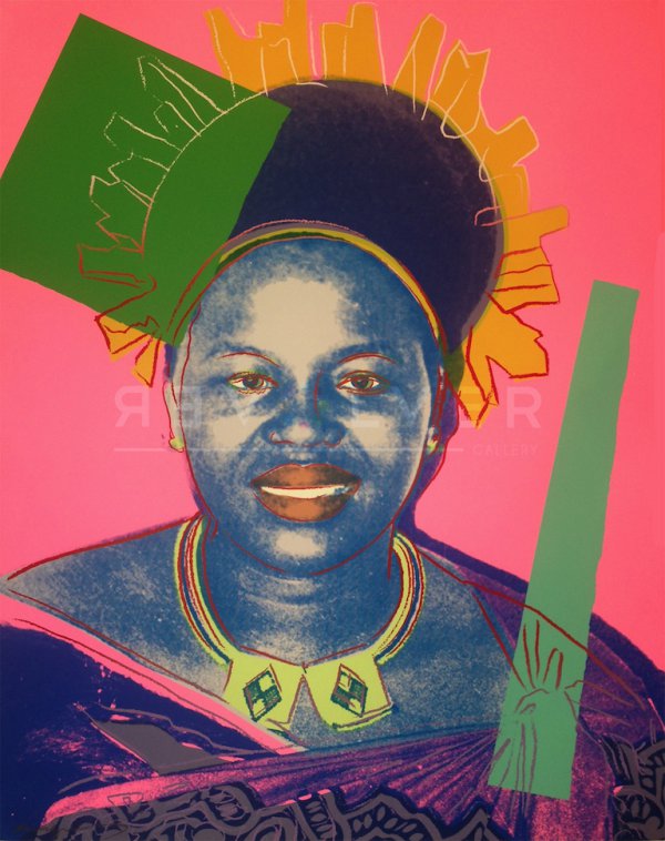 Queen Ntombi Twala Of Swaziland Tp (fs Iib.346) by Andy Warhol