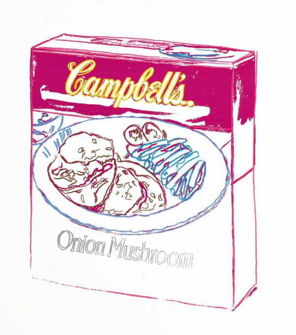 Campbell’s Soup Box: Onion Mushroom by Andy Warhol