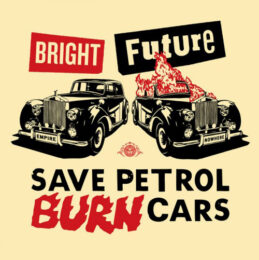 Bright Future (red/black/cream) by Jamie Reid & Shepard Fairey at Paul Stolper Gallery