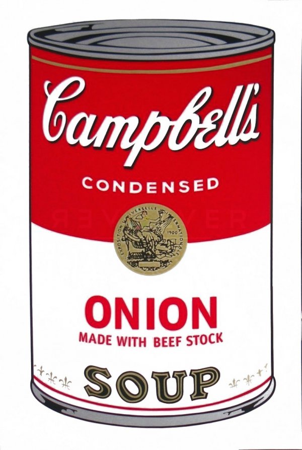 Campbell’s Soup I: Onion Made With Beef Stock by Andy Warhol