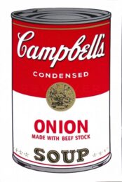 Campbell’s Soup I: Onion Made With Beef Stock by Andy Warhol at Revolver Gallery