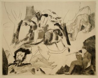 Chasseurs De Lion (the Lion Hunters) by Charles Dufresne at Harris Schrank Fine Prints