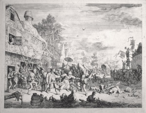 The Large Village Fair by Cornelis Dusart