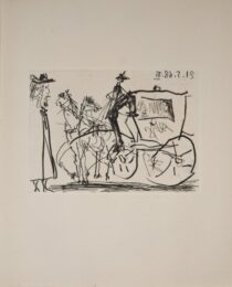 Couple En Carrosse Et Pauvre Piéton by Pablo Picasso at John Szoke Gallery