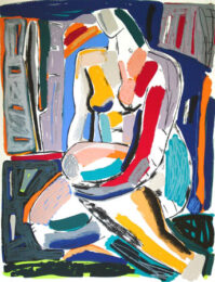 Crouched Woman by Fraser Taylor at Pomegranate Fine Art