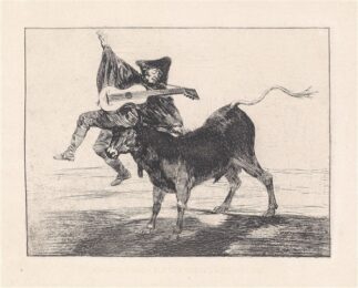 Dios Se Lo Pague A Usted (aveugle Enlevé Sur Les Cornes D’un Taureau) by Francisco Goya at Sylvan Cole Gallery