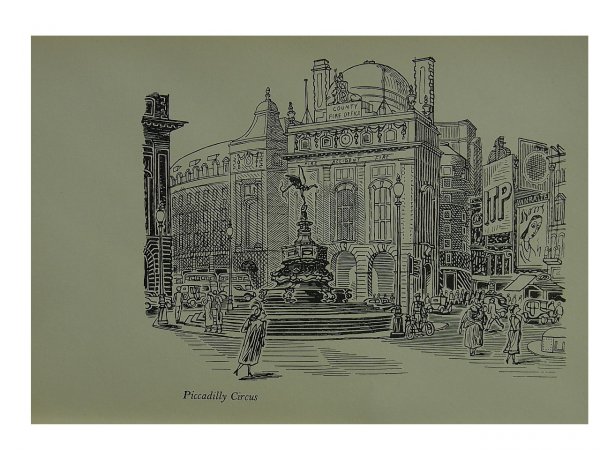 Picadilly Circus (eros) by Edward Bawden