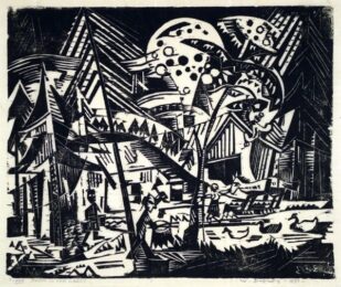 Farm In The Woods by Werner Drewes at Harris Schrank Fine Prints