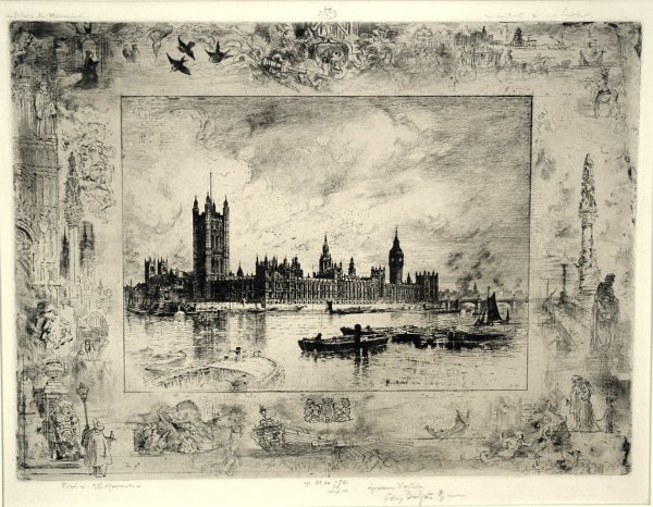 Westminster Palace by Felix Buhot