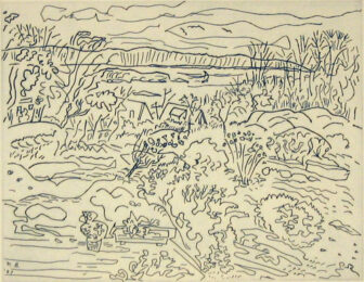Gloucester Ledge In Fall by Nell Blaine at Center Street Studio