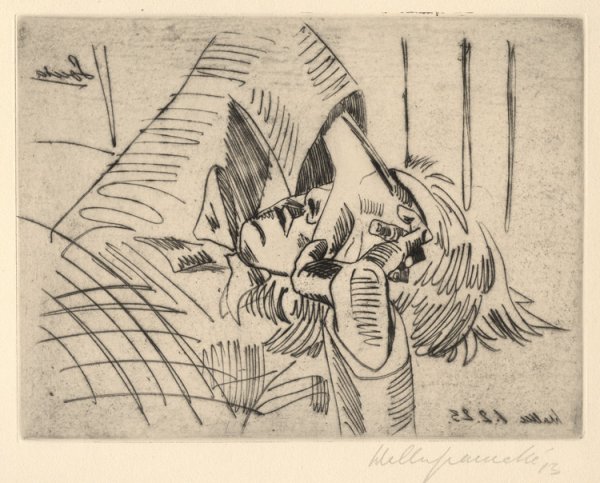 Liegendes Mädchen by Walter Gramatté