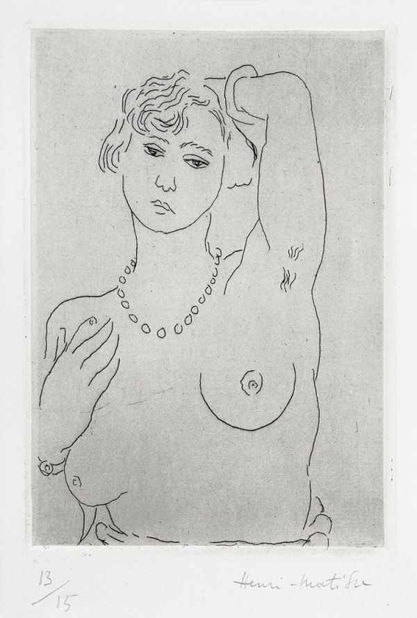 Buste De Femme Avec Collier Et Bracelet by Henri Matisse