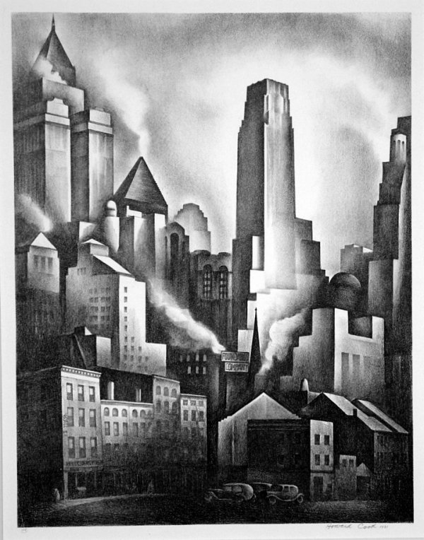 Financial District by Howard Cook