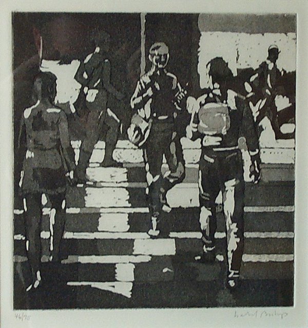 Students On The Steps by Isabel Bishop