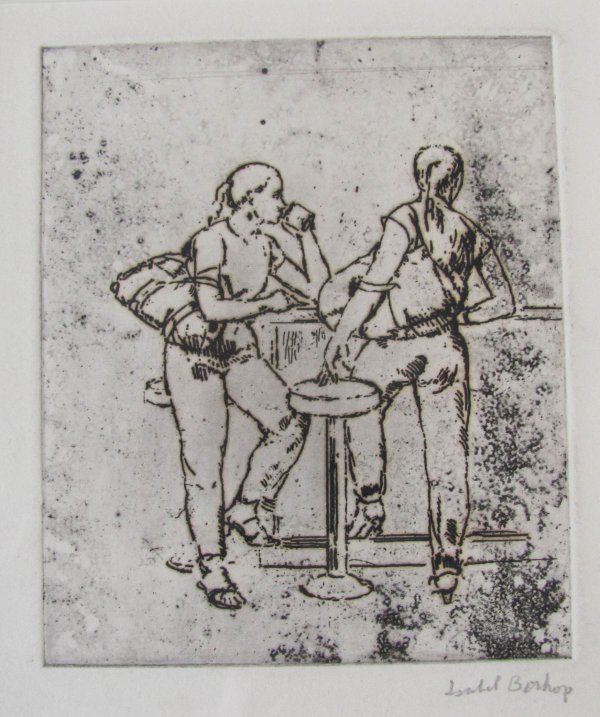 Study For Girls At Counter by Isabel Bishop