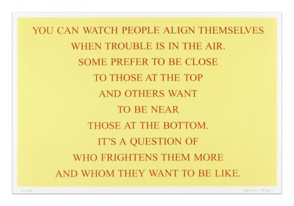 Selection From ‘living 1980 – 1982’ by Jenny Holzer