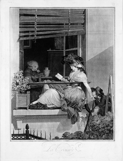 La Croisée by Philibert-Louis Debucourt
