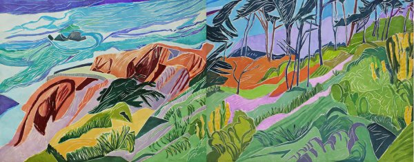 Land’s End 1 & 2 by Aline Feldman at ebo Gallery
