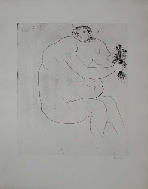 Drawings For The Iliad (complete Set Of Six Etchings) by Leonard Baskin