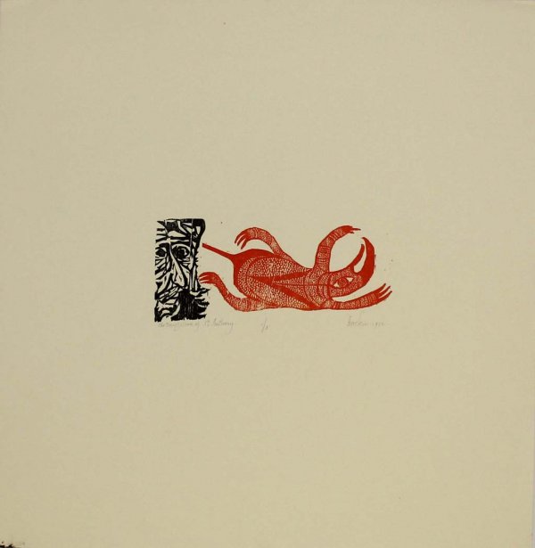 The Temptation Of St. Anthony / St. Anthony With The Red Monster by Leonard Baskin