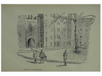 Lincoln’s Inn Gatehouse by Edward Bawden at Brandler Galleries