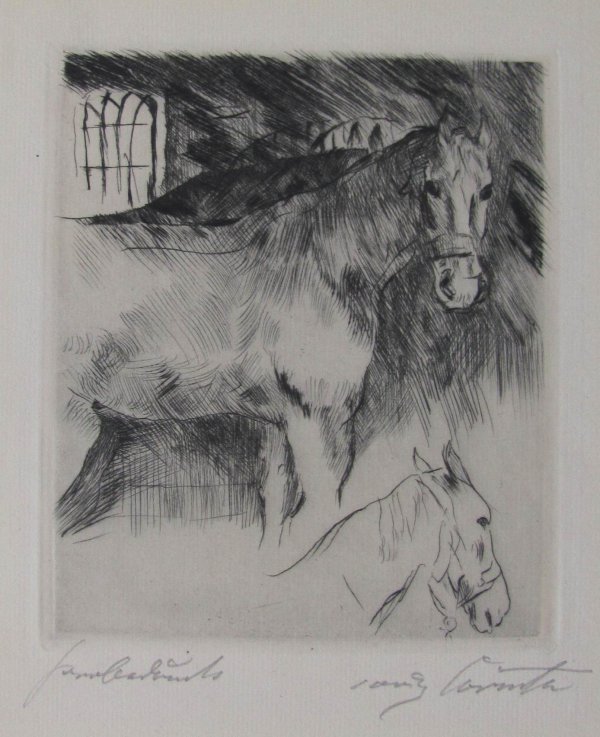 Pferdstall by Lovis Corinth