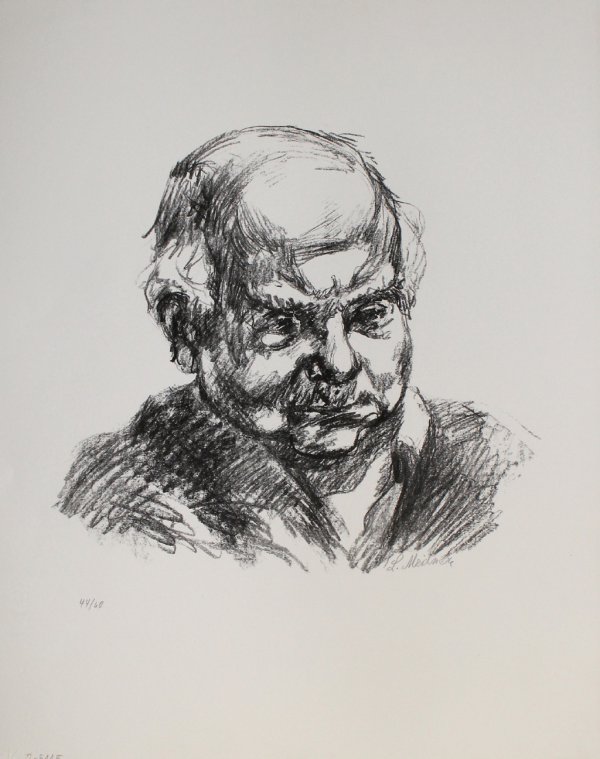 Selbstbilnis Nach Rechts by Ludwig Meidner