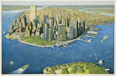 Manhattan View Governor’s Island by Richard Haas at ebo Gallery