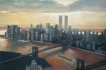 Manhattan View, Twilight by Richard Haas at ebo Gallery