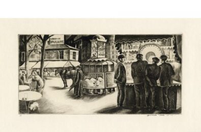 Montparnasse Street by Howard Cook at Harris Schrank Fine Prints