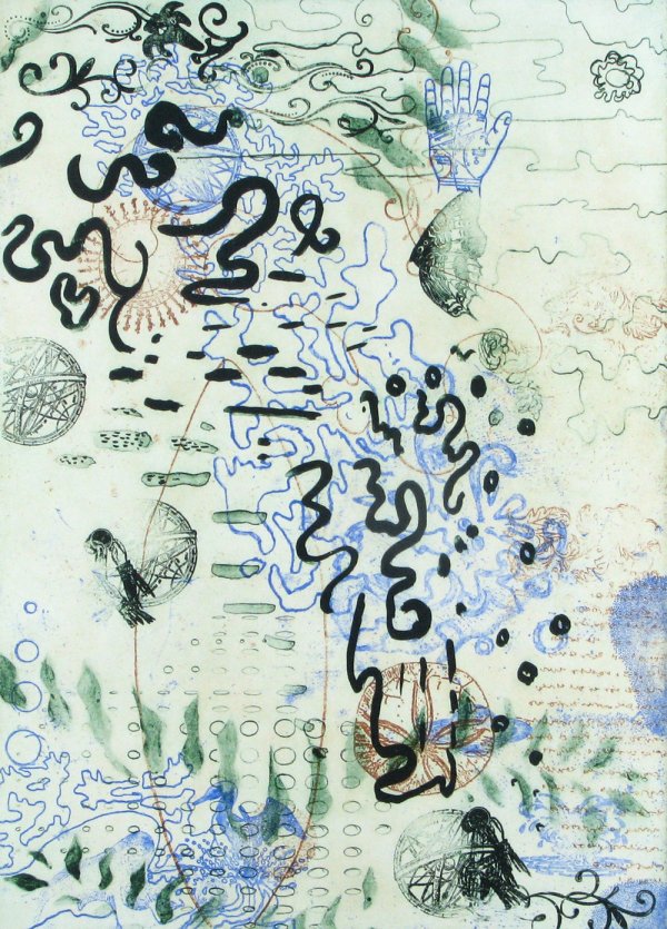 Notes From The Edge Of The World Intaglio 4 by Ken Buhler