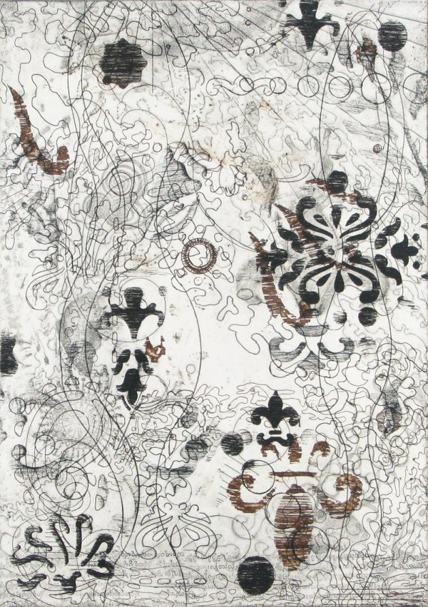 Notes From The Edge Of The World Intaglio 5 by Ken Buhler