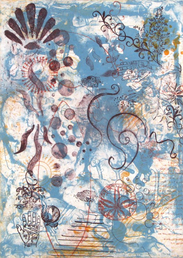 Notes From The Edge Of The World Intaglio 6 by Ken Buhler