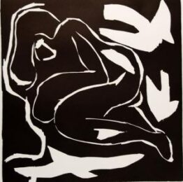 Nude With Birds by Philip Sutton at Pomegranate Fine Art