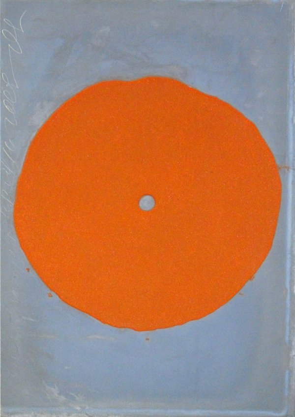 Orange Trumpet by Donald Sultan