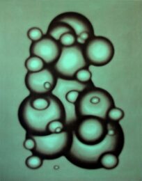 Orb Cluster 2 (green/brown) by Ted Kincaid at Manneken Press (IFPDA)