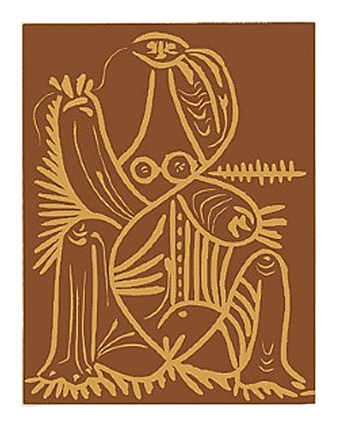 Femme Assise En Pyjama De Plage. Ii by Pablo Picasso