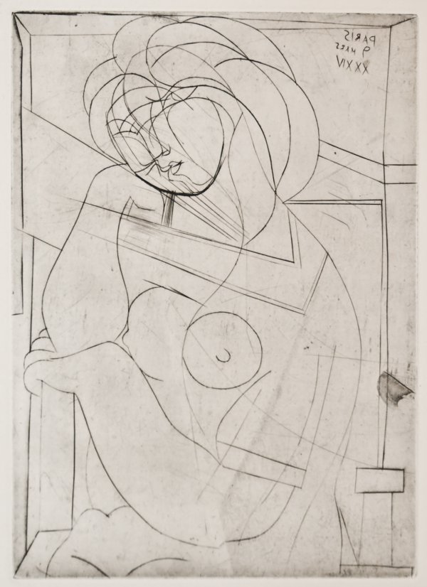 Femme Au Fauteuil Songeuse, La Joue Sur La Main by Pablo Picasso