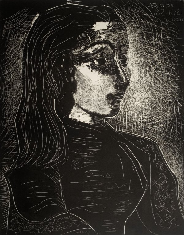 Jacqueline Seen From The Right by Pablo Picasso