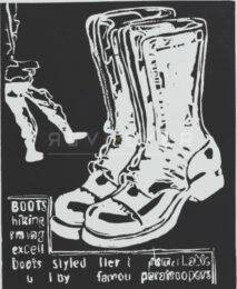 Paratrooper Boots (negative) by Andy Warhol at Revolver Gallery